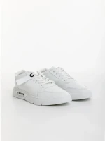 Pantofi sport barbati albi din piele ecologica Ermanno