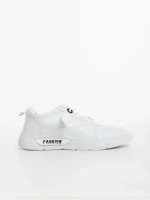 Pantofi sport barbati albi din piele ecologica Ermanno