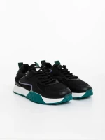 Pantofi sport barbati negri din piele ecologica Fiorino