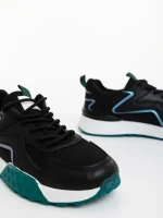 Pantofi sport barbati negri din piele ecologica Fiorino