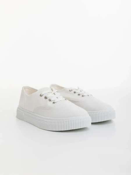 Pantofi sport barbati albi din material textil Macario