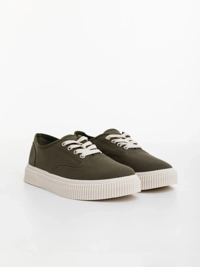 Pantofi sport barbati verzi inchis din material textil Macario