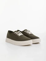 Pantofi sport barbati verzi inchis din material textil Macario