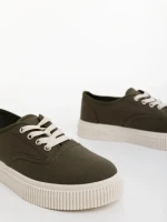 Pantofi sport barbati verzi inchis din material textil Macario