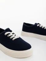 Pantofi sport barbati albastri inchis din material textil Macario