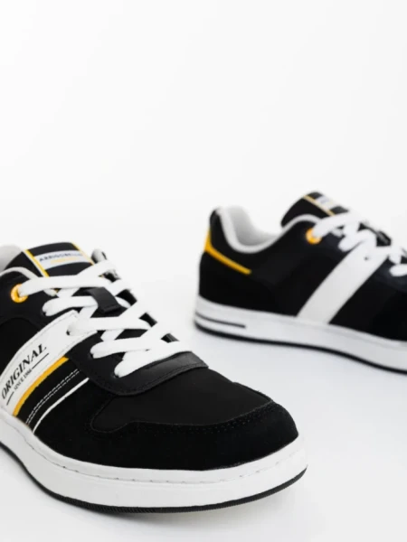 Pantofi sport barbati negri din material textil Derren
