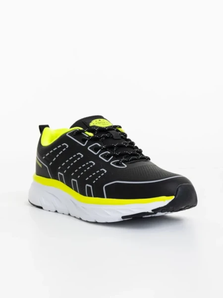 Pantofi sport barbati negri din piele ecologica Rafferty