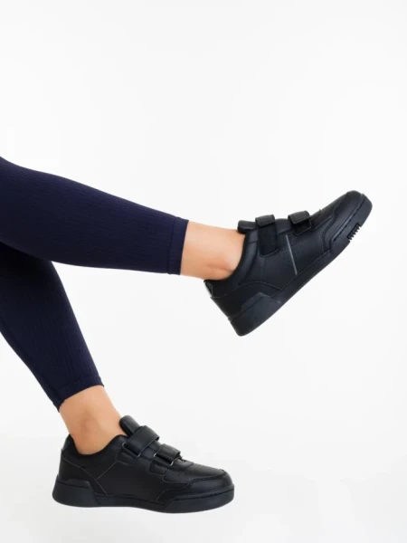 Pantofi sport dama negri din piele ecologica Evire