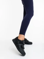 Pantofi sport dama negri din piele ecologica Evire