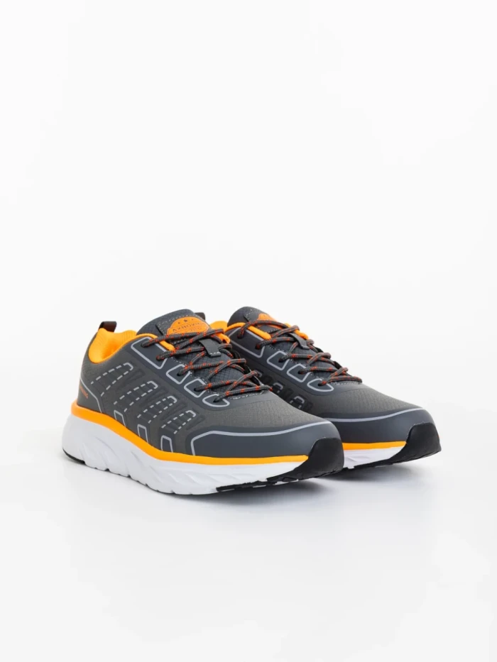 Pantofi sport barbati gri inchis din piele ecologica Rafferty