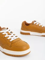 Pantofi sport barbati maro din piele ecologica Rogelio