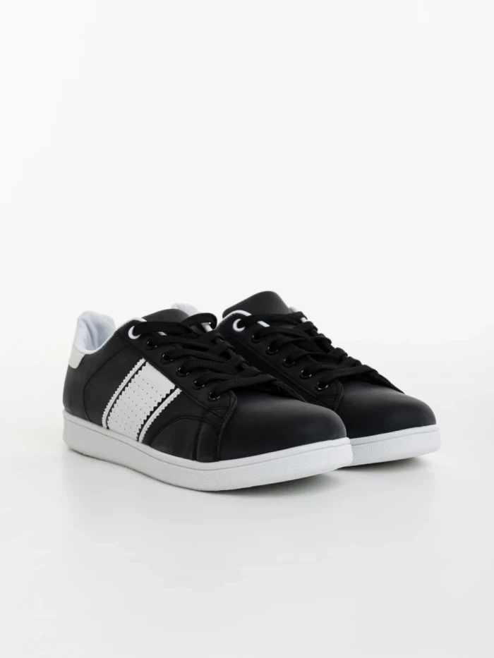 Pantofi sport barbati negri din piele ecologica Jelka