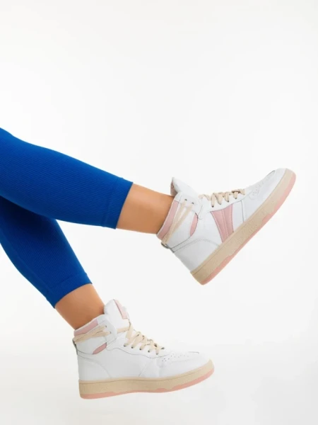 Pantofi sport dama roz din piele ecologica Jocelin