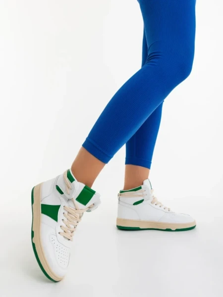 Pantofi sport dama verzi din piele ecologica Jocelin