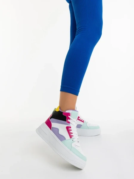 Pantofi sport dama fucsia din piele ecologica Estella