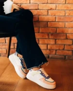 Pantofi sport dama roz din piele ecologica Kosara