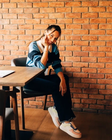 Pantofi sport dama roz din piele ecologica Kosara