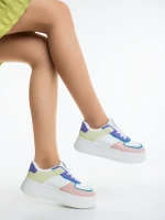 Pantofi sport dama roz din piele ecologica Kosara