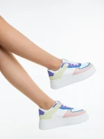 Pantofi sport dama roz din piele ecologica Kosara