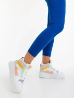 Pantofi sport dama roz din piele ecologica Estella