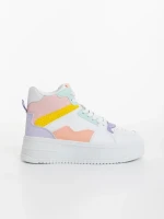 Pantofi sport dama roz din piele ecologica Estella