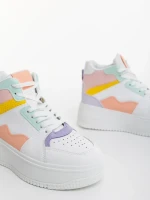 Pantofi sport dama roz din piele ecologica Estella