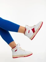 Pantofi sport dama rosii din piele ecologica Jocelin