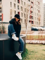 Pantofi sport dama roz din piele ecologica Acilia