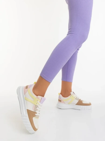 Pantofi sport dama maro din piele ecologica Sabetta