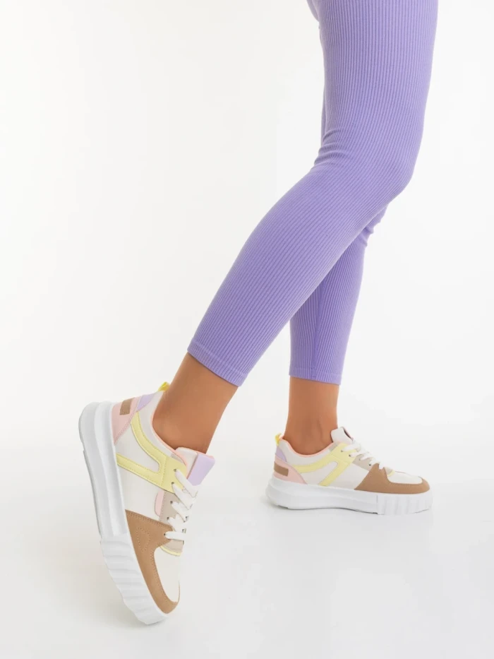 Pantofi sport dama maro din piele ecologica Sabetta