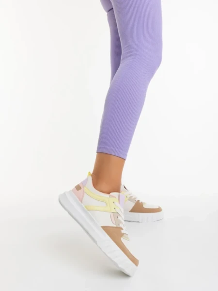 Pantofi sport dama maro din piele ecologica Sabetta