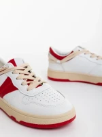 Pantofi sport dama rosii din piele ecologica Petty