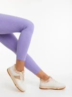 Pantofi sport dama bej inchis din piele ecologica Petty