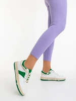 Pantofi sport dama verzi din piele ecologica Petty