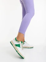 Pantofi sport dama verzi din piele ecologica Petty