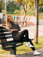 Pantofi sport dama negri din piele ecologica Jocelin