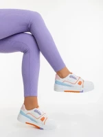 Pantofi sport dama portocalii din piele ecologica Lowery