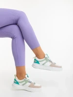 Pantofi sport dama bej din piele ecologica Sabetta