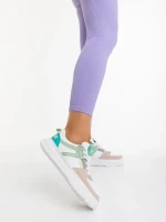 Pantofi sport dama bej din piele ecologica Sabetta