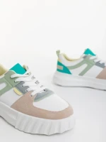 Pantofi sport dama bej din piele ecologica Sabetta