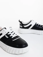 Pantofi sport dama negri din piele ecologica Sabetta