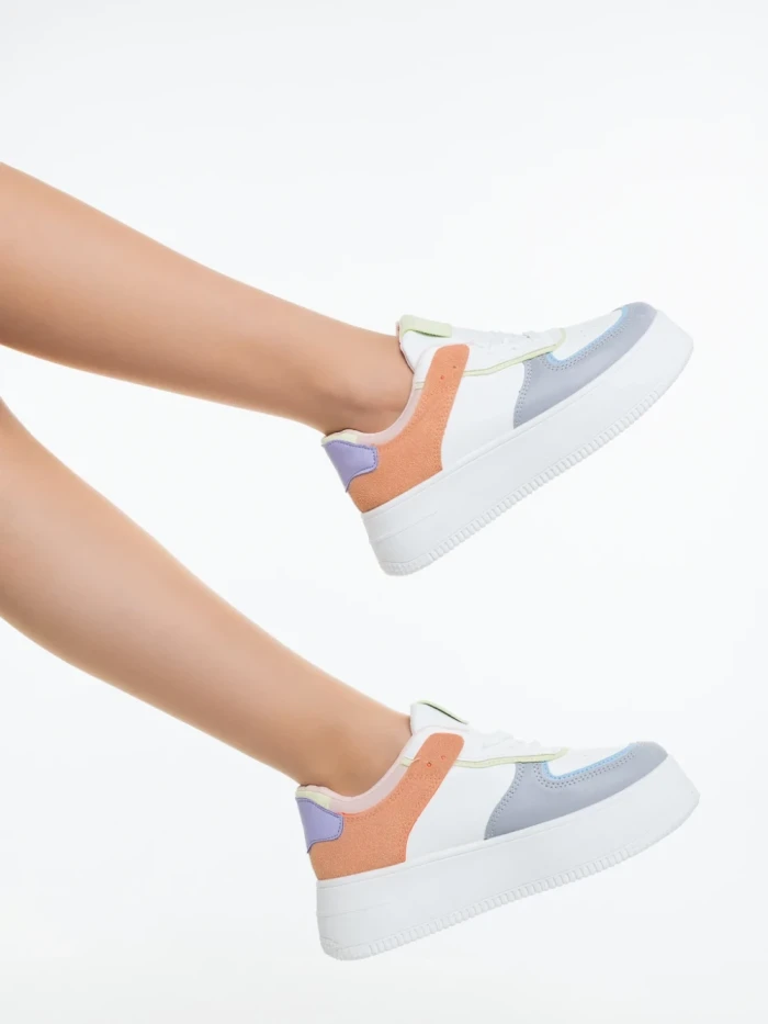 Pantofi sport dama gri din piele ecologica Kosara