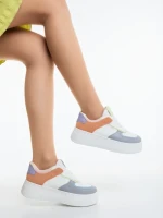 Pantofi sport dama gri din piele ecologica Kosara