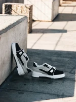 Pantofi sport dama negri din piele ecologica Lowery