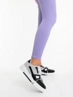 Pantofi sport dama negri din piele ecologica Lowery