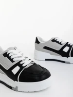 Pantofi sport dama negri din piele ecologica Lowery