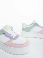 Pantofi sport dama roz deschis din piele ecologica Kosara