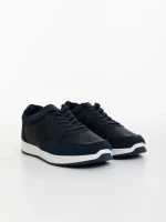 Pantofi sport barbati albastri din piele ecologica Davies