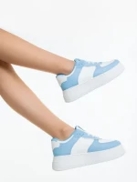Pantofi sport dama albastri din piele ecologica Kosara