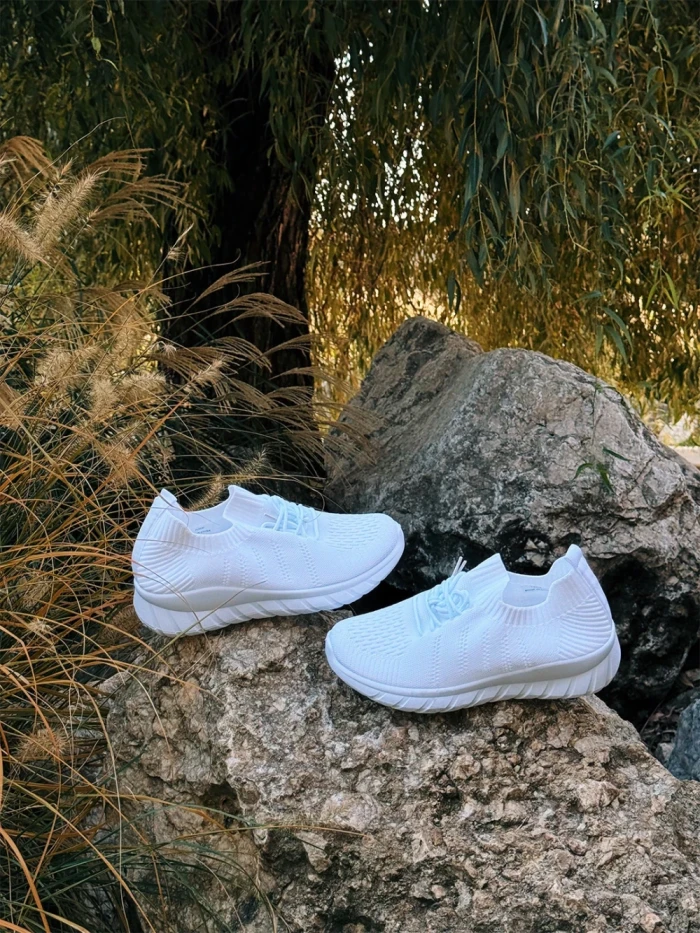 Pantofi sport barbati albi din material textil Andreo